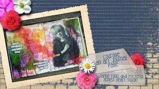 Courage - an art journal page