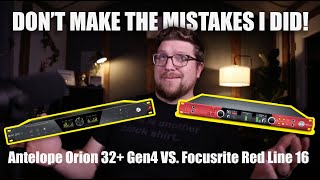 Famous Finding The Right Interface For A Hybrid Workflow - Antelope Orion 32+ Gen4 vs Focusrite Red Line 16 Wealth