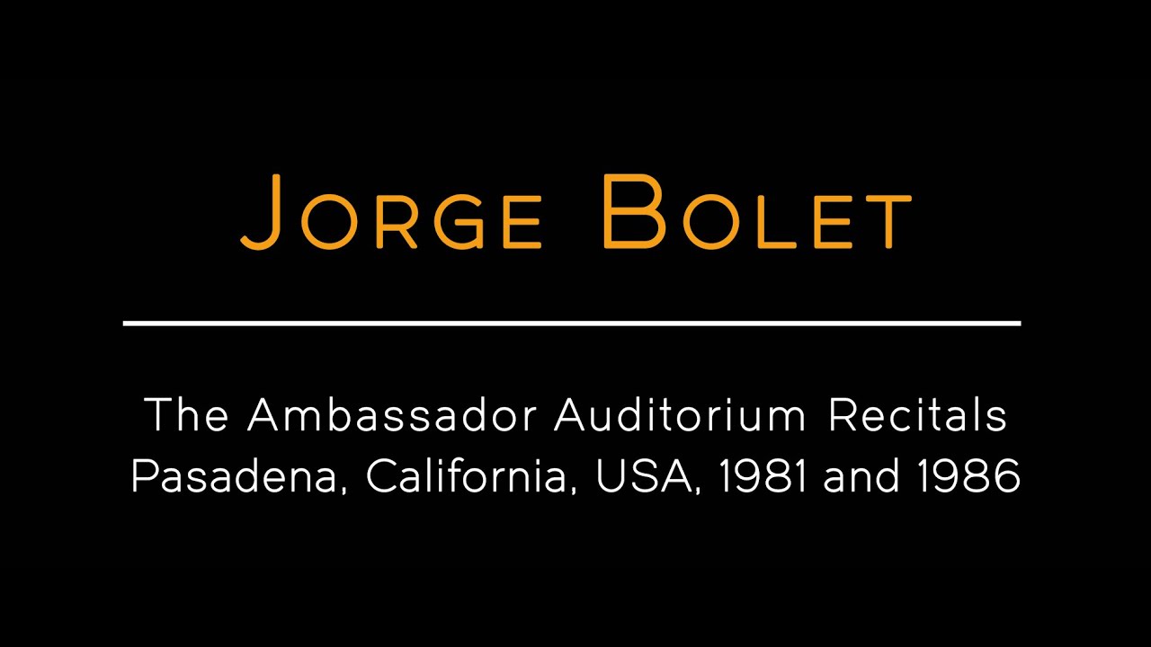 Jorge Bolet Ambassador Auditorium Recitals 1981/86 coming soon on First Hand Records. 3CD set and streaming on all platforms.