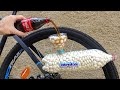 La bicyclette la plus rapide du monde cocacola  mentos 