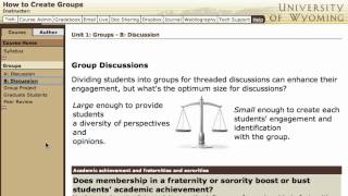 Assigning Group Activities in an Online Course or eCompanion
