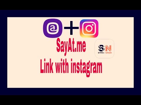 How to use SayAt.me and add in instagram