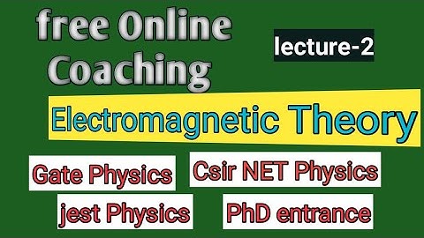 Electromagnetic Theory , Csir NET Physics ,gate Physics electromagnetic Theory jest Physics iit jam