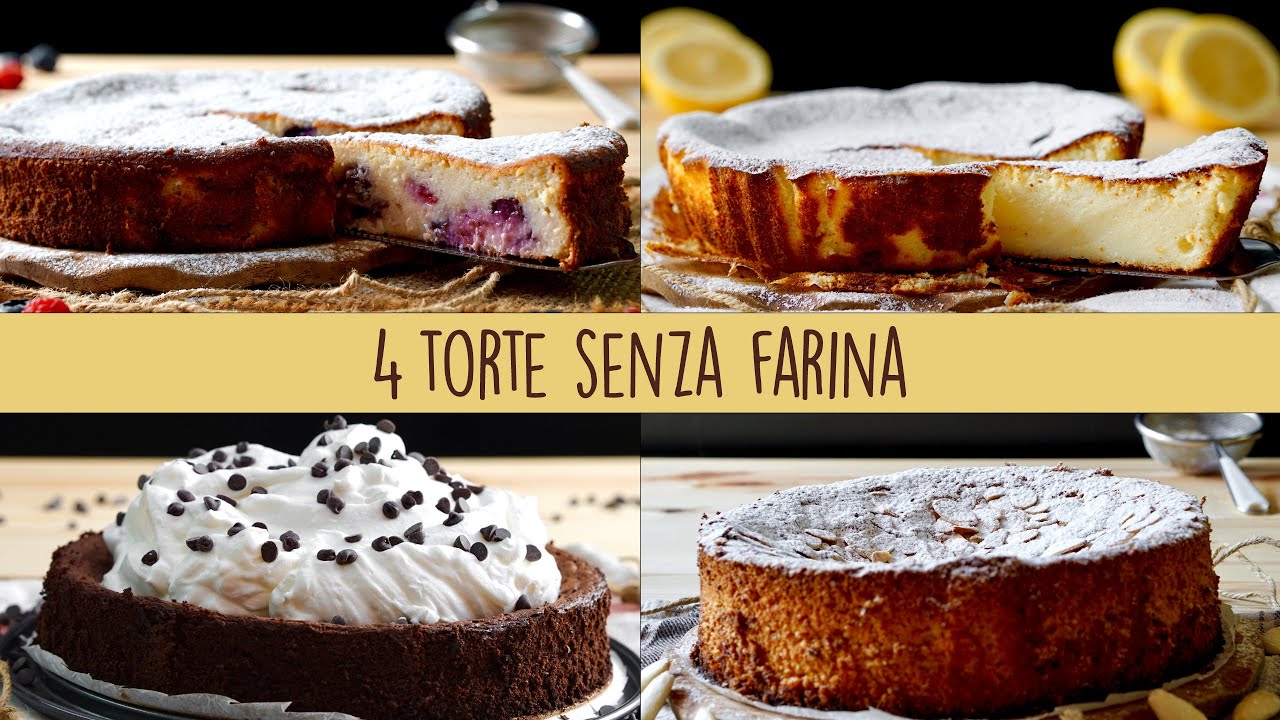 4 TORTE SENZA FARINA Ricetta Facile - Buon'Idea