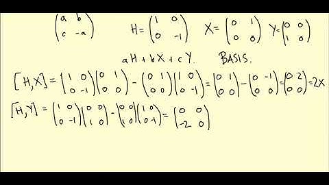 Lie groups and Lie algebras: Example: SL(2,C)