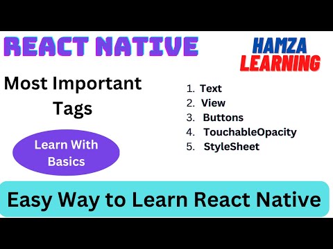#lec3  Most Important Tags in React Native || React Native Tutorials for Beginners | Hamza Learning