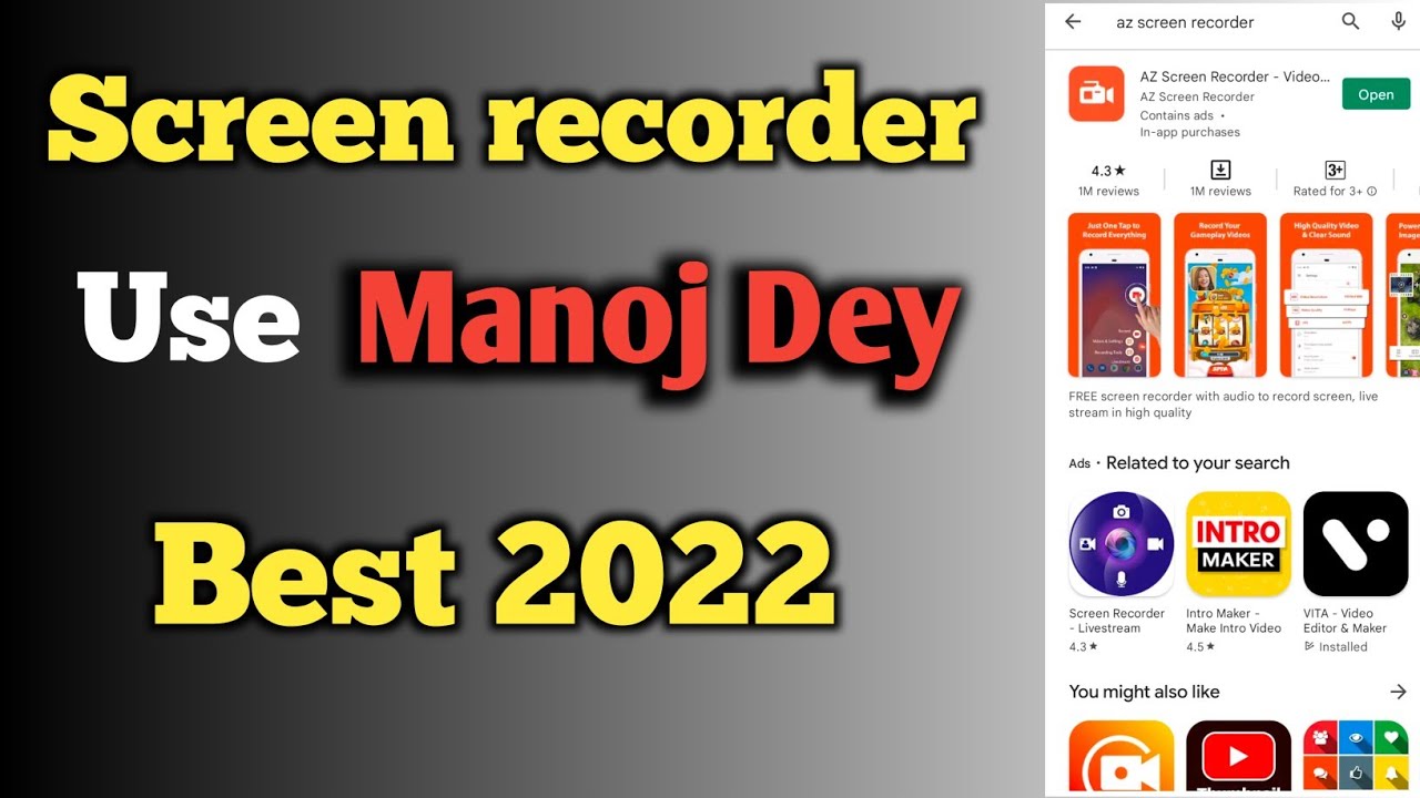 Best Screen Recorder For Android in 2022 For Gamers | No Watermark ...