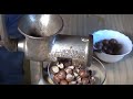 Macadamia Nutcracker from a vintage meat grinder