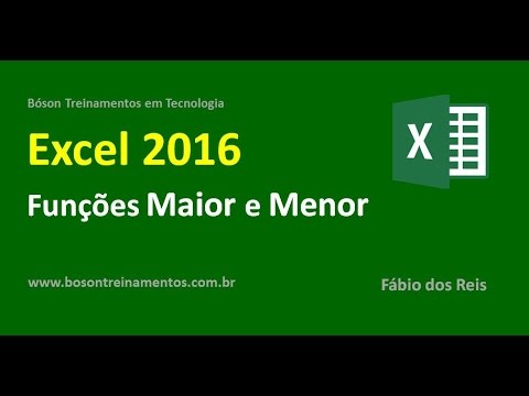 Curso de Excel 2016 Básico - Funções Maior e Menor