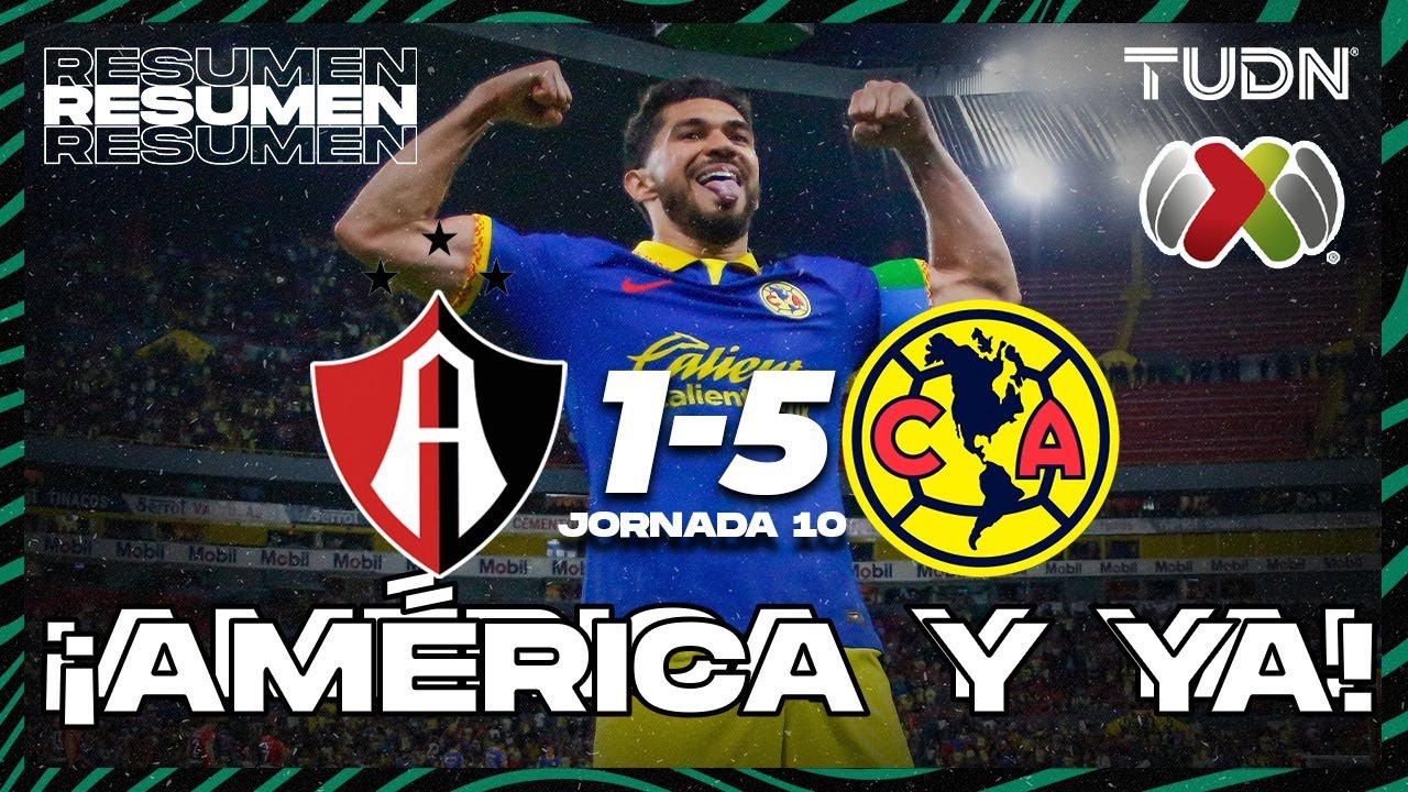 Resumen y goles | Atlas 1-5 América | CL2024 - Liga Mx J10 | TUDN