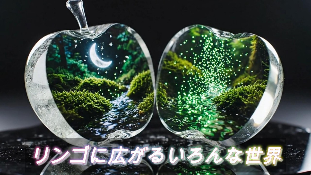 ASMR】切ると広がるガラスリンゴの世界🍏 どれが好き？part1 Which one