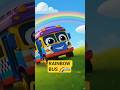 Colorful Rainbow Bus Song 🌈🚌 | Learn Colors Nursery Rhyme for Kids #shorts