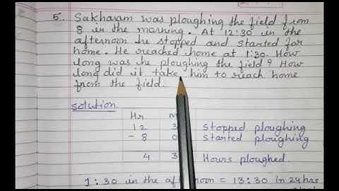 Std : 5. Sub : Maths. Chp. 10. Measuring time Part-3.