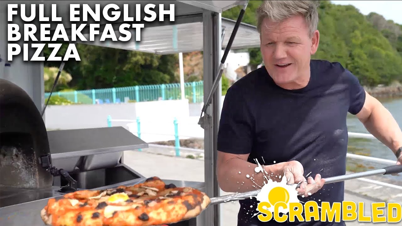 Gordon Ramsay Attempts to Cook a Full English Breakfast Pizza