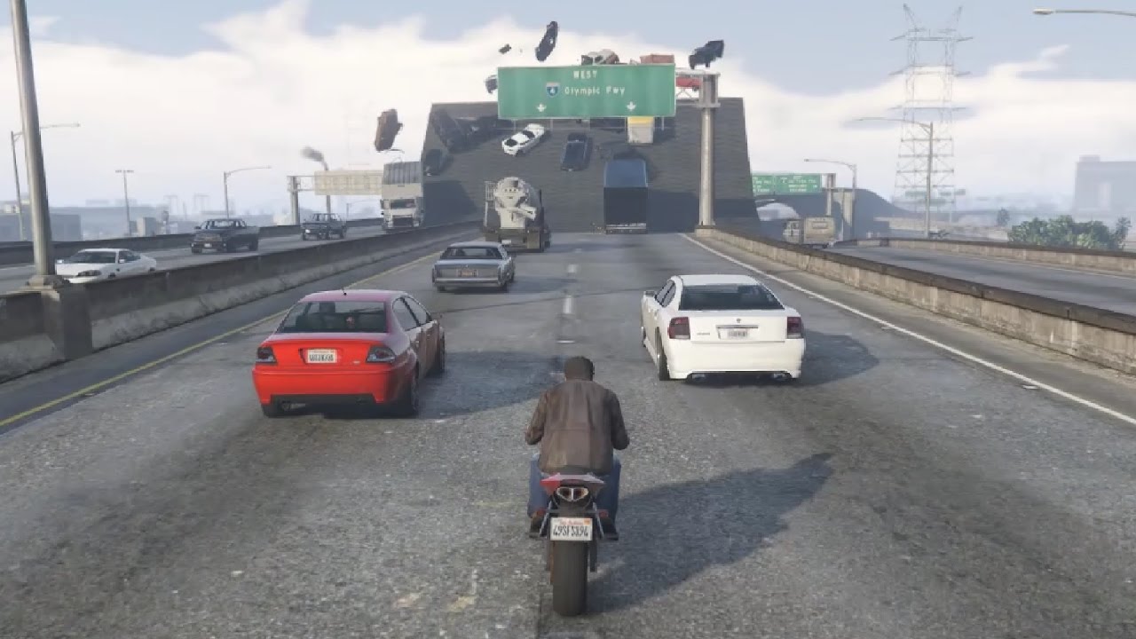 Gta 5 train RAMP on street & highway Part 2 Gameplay