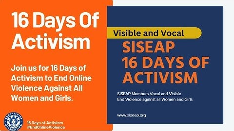 SISEAP 16 Days of Activism Vocal and Visible 2025