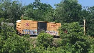 CSX M332 out side Carrie blast furnaces in Swissvale PA