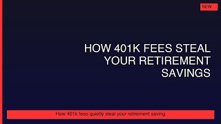 How 401k Fees Steal Your Retirement Savings