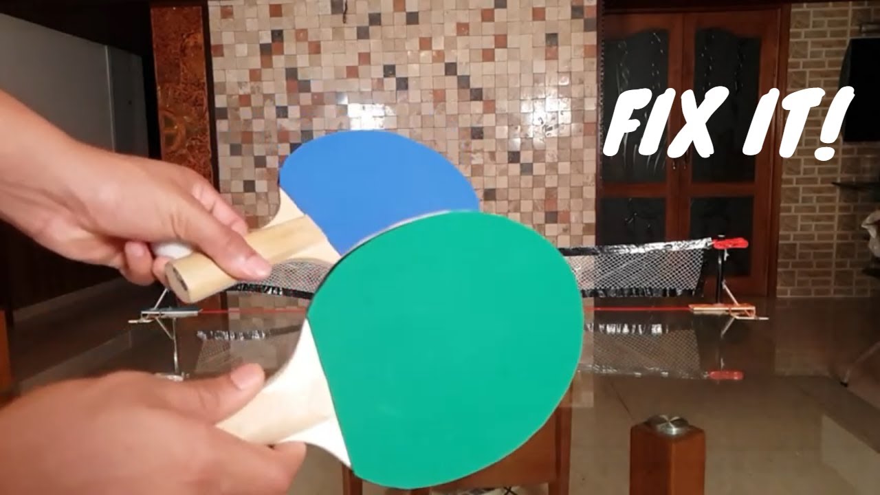 Repairing a torn table tennis racket Simple DIY technique using foam