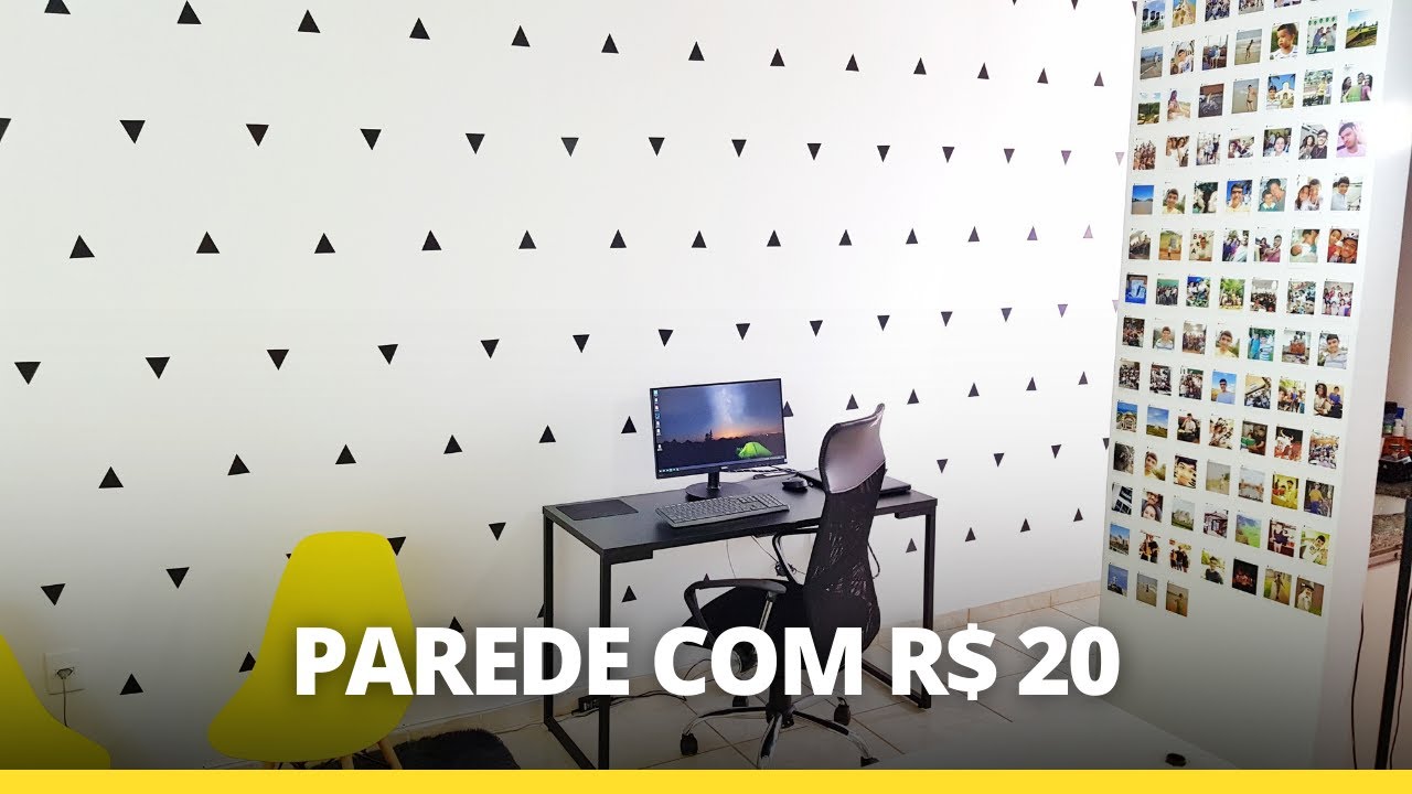 PAREDE DE TRIÂNGULOS COM R$ 20