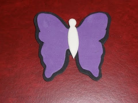 Tutorial mariposa goma eva, super fácil y rápido. diy, butterfly ...