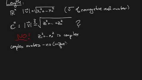 Complex Vector Spaces