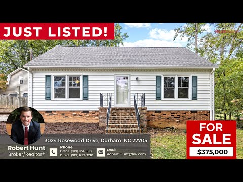 3024 Rosewood Drive, Durham, NC home video tour
