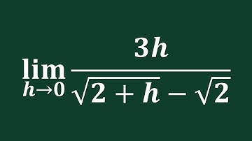 【詳細解題動畫】提要 [★極限]：Compute the limit of 3h/[√(2+h) – √2] as h → 0｜授課老師：中華大學土木系呂志宗特聘教授