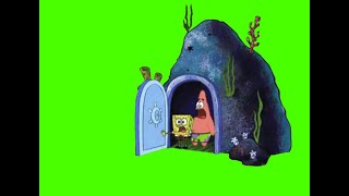 Spongebob Lets Use The Secret Entrance Greenscreen Spongebob Scene