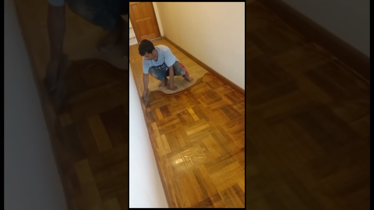 Undercoat Parquet Floor. Polishing Parquet Floor