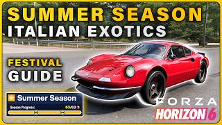 How to Complete SUMMER Season Challenges | Italian Exotics Festival Playlist ► Forza Horizon 6