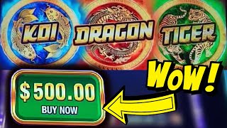 $500 BETS ONLY!!! I LAND ALL 3 COINS!! COIN TRIO FORTUNE TRAILS LIVE