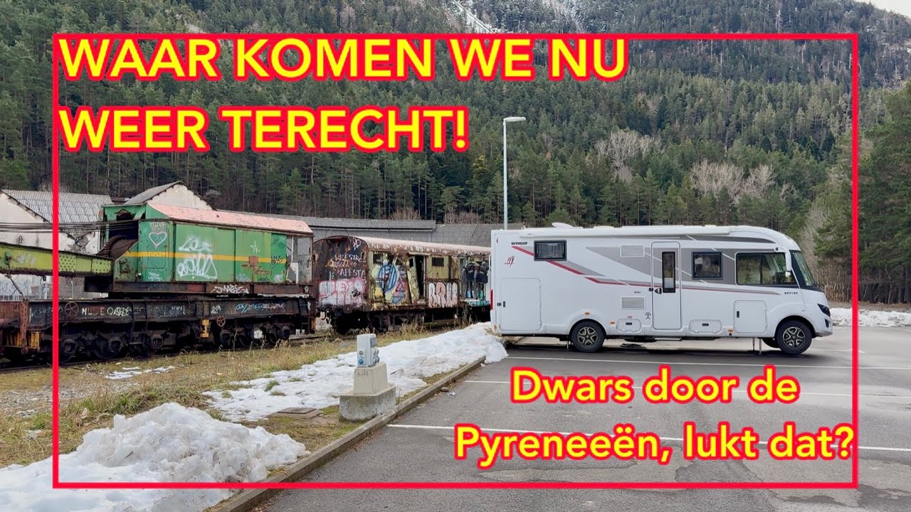 C&M 106 SLAPEN TUSSEN SCHROOT!!  - Fietstocht in  Frankrijk - Spannende wandeling in de sneeuw.