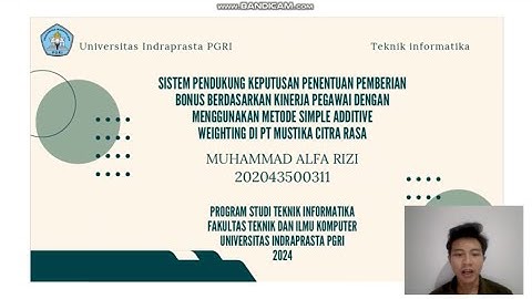Demo Program Aplikasi Skripsi Unindra | Muhammad Alfa Rizi - 202043500311