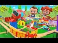 City and Vehicles Wooden Toy Set 3D Little Babies Preschool Activities Fun Play Learning Educational