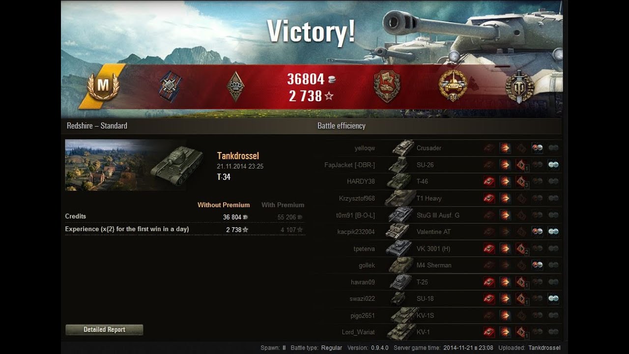 WoT T-34 PanzerAss / Ace Tanker mit 2524 Damage auf Redshire kommentiert in Deutsch Gastreplay 