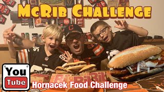 The McRib Challenge, 5 McRibs and a Vanilla Shake from McDonalds, Family food challenge