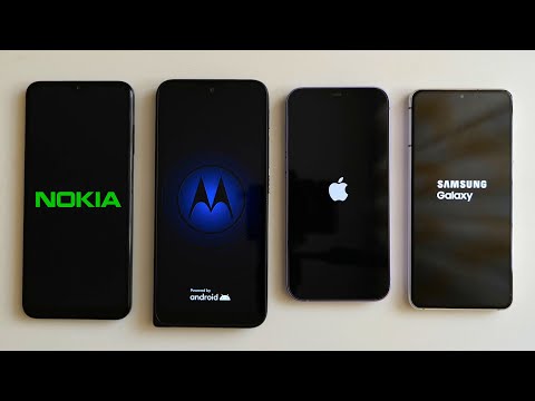 Nokia G21 vs Motorola Defy vs iPhone 12 vs Samsung S21 Bootanimation