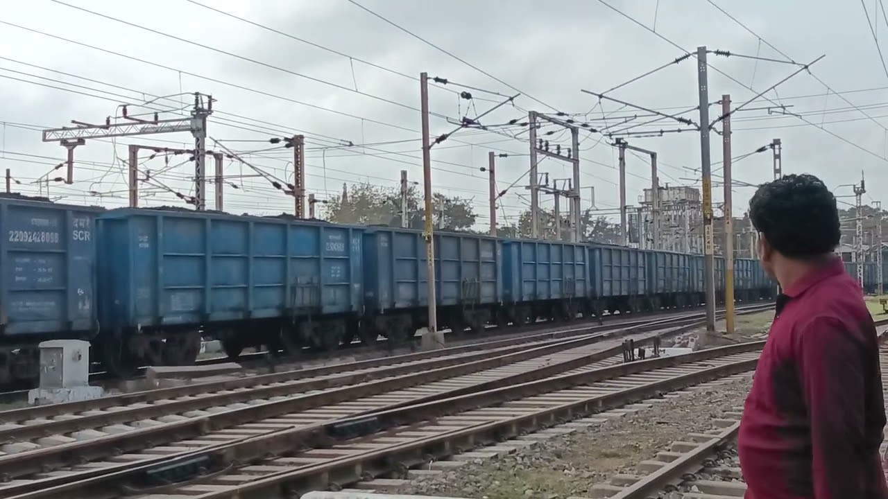 Goods train is leaving from vijayawada junction jn railway station inspiration ALP 💯🔥