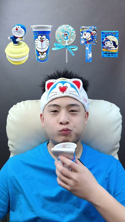 Immersive eating of Doraemon snacks~ #Immersive eating of snacks #Doraemon #Decompression