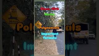 Class-10th | polynomials | important formula | #maths  # studyzonelalpur