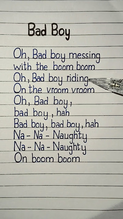 tungevaag & raaban bad boy lyrics