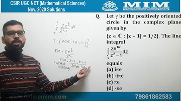 NTA CSIR NET MATHS - Complex Analysis Nov 2020 Part B Ques 1