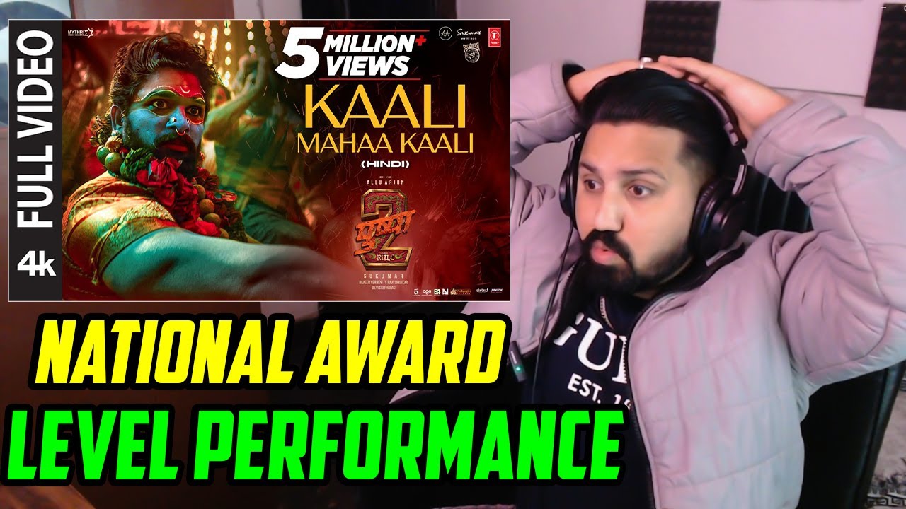 Kaali Mahaa Kaali Full Video Reaction | Pushpa 2 The Rule | Allu Arjun | Kailash Kher | Rashmika