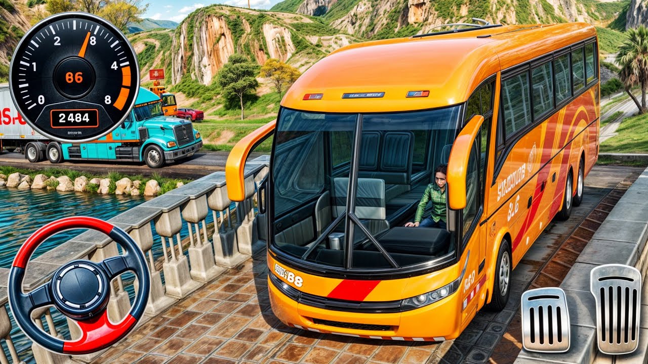 Offroad Bus Driving Simulator - Real Uphill Bus Drive 2025 - Android GamePlay