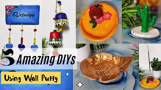 Amazing Low Cost Home Decor Ideas | Easy Wall Putty Craft 🥰