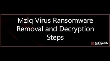 Mzlq Virus File Ransomware Removal + Restore GUIDE