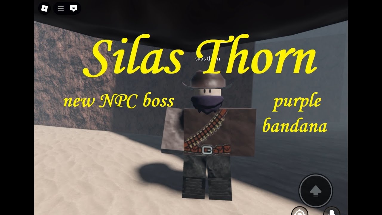 Purple Bandana NPC Boss Silas Thorn In Roblox Cowboy Game YouTube