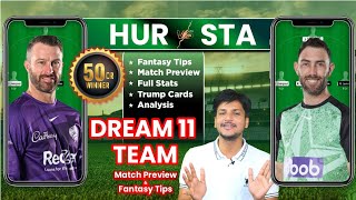 HUR vs STA Dream11 Team Today Prediction, STA vs HUR Dream11: Fantasy Tips, Stats and Analysis