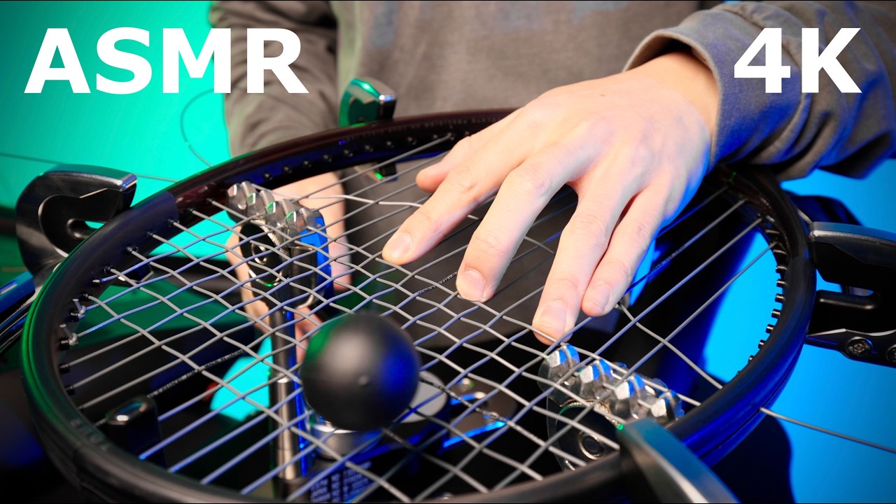 Restringing Rackets Machine 4k asmr tennis racquet restringing head te-3600 stringing machine ...